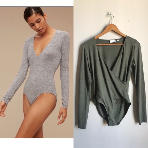 Wilfred Free Crossover Bodysuit in Black (M) - Picture 1 of 3